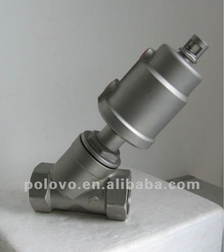 Steel pneumatic angled control valve