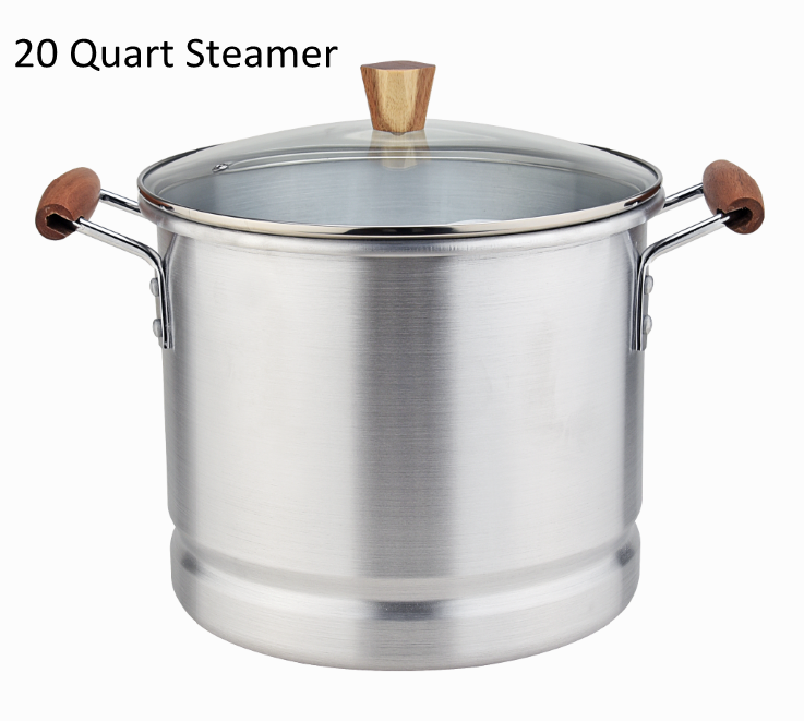 Aluminum steamer to cook tamales for family party