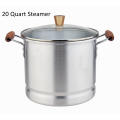 Aluminum steamer to cook tamales for family party