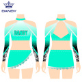 Rhinestones Lange Mouwen Cheerleading Jurk