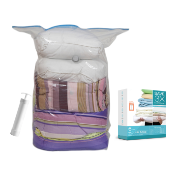Airtight Waterproof Plastic Cube Space Bag - High Capacity Vacuum Storage for Bedding and Pillows