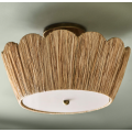 Raffia Flush Mount Kids Ceiling Light