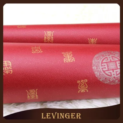 Levinger Red Leather Chinese Style Wallpaper