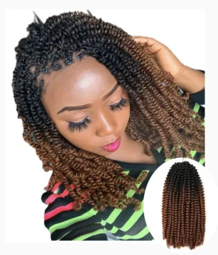 Spring twist Afro Synthetic crochet braid Hair Extension Accessories 12 inch spring twist passion twist synthetic braiding hair