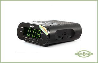 Desktop Single Alarm Clock Radio LED Display With USB Inter