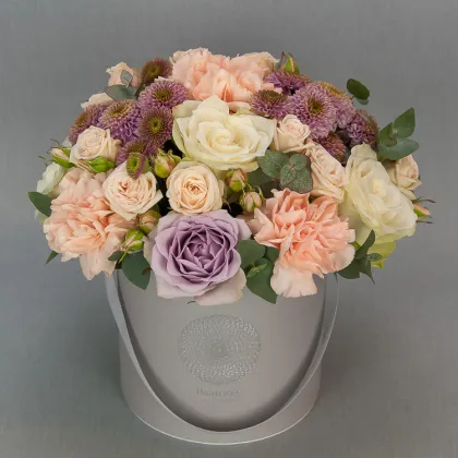 Custom Gray Flower Empty Gift Box