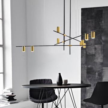 Copper Modern Hotel Decoration Crystal Pendant Lamp