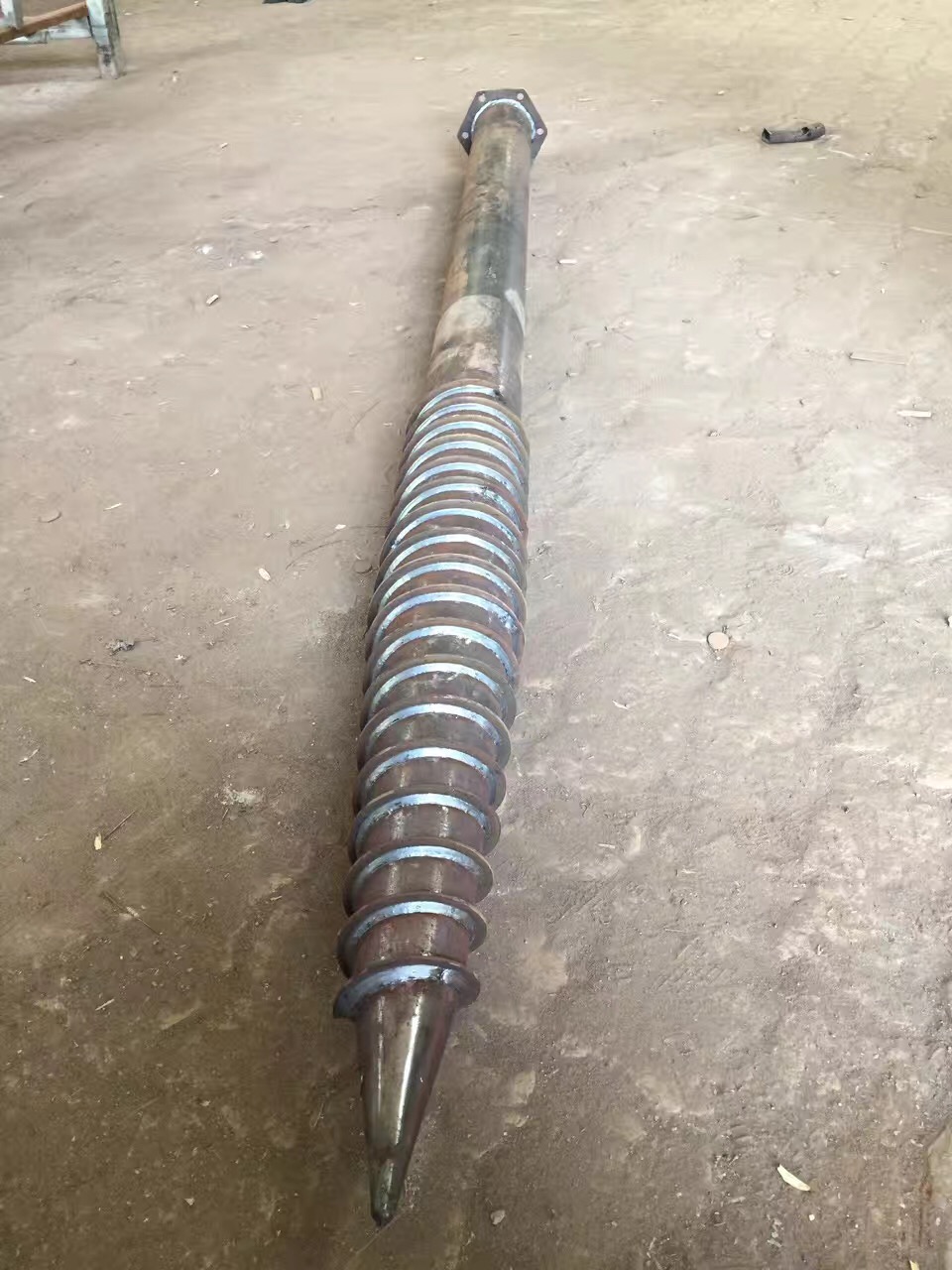 Pila de espirales de tornillo de acero sin excavación de tornillo molido