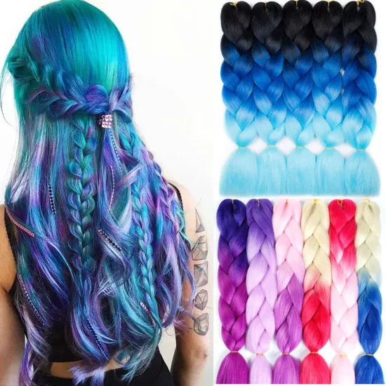 Ombre Pre stretched Expression Super Jumbo Box Braids Hair Extension