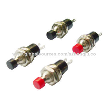 Pushbutton Switch with 12-22mm Panel Hole, 3PDT, Reset Function