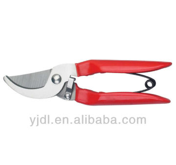 Curved stainless steel blade pruner and garden scissor