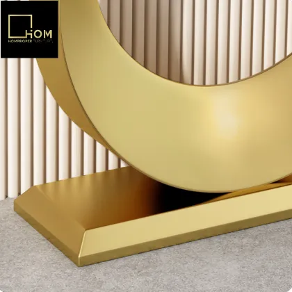 Italian Modern Wood Entrance Table with Wall Cabinet