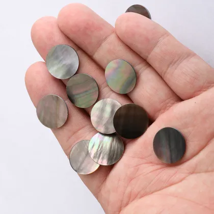 Various Size Black Mother of Pearl Coin Shape