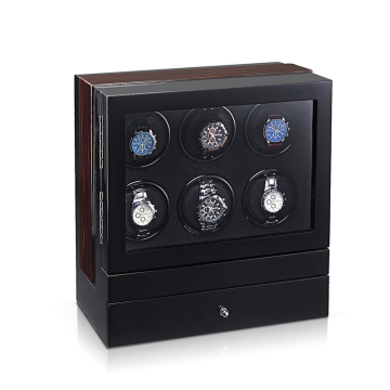 Multi-rotors Wooden Watch Winder For 6 Watches