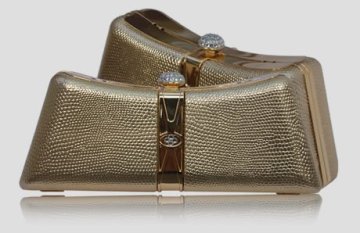 New style hard gold clutch bag G20057