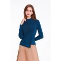 Stand Collar Long Sleeve Knitted Top