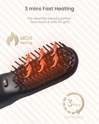 12-Speed Wireless Hair Straightener Comb with Negative Ions Technology