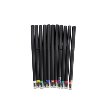 12 Color Waterproof Non-Smudge Fine Tip Rotating Custom Eyeliner - In Stock