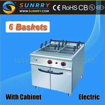 Industrial gas manual 4 baskets Italian pasta making machine