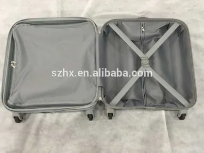 2015 energetic ABS/pc travel luggage zipper frame for boarding