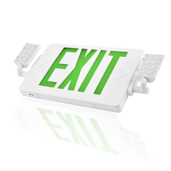 2019 New Slim LED Emergency Exit Sign with Green Letters and LED Heads