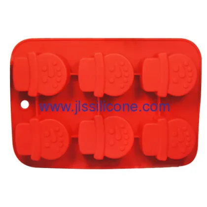 Christmas Snow Man Shaped Silicone Bakeware Cake Molds 