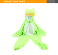 Flanel groene kikker hooded organen romper grappig kostuum