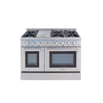 Hyxion 48 Inch Gas Range With Drip pan In Stainless Steel