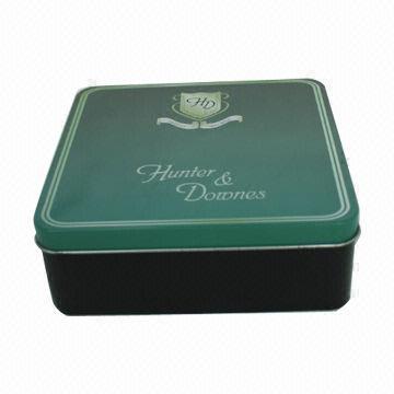 Gift Tin Box, Square Shape, Customized Designs and Logos Accepted, OEM Orders Welcomed