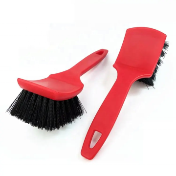 Hard Detail Brush for Car Tire Cleaning and Fabric Mat Washing - Bright Red