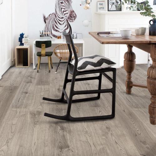 Anti-scratch stone grey 3-ply engineered oak flooring