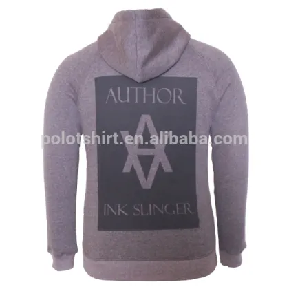 2016 custom made branded gray raglan sleeve hoodie