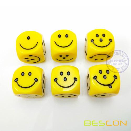 Colorful Plastic Six Sided Custom Made Engraved dice 20MM
