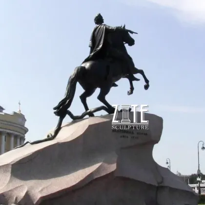 Famous brass horseman statue bronze peter the great sculpture