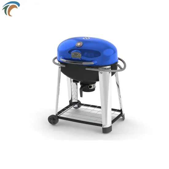 Camping Trolley Barbecue Grill Outdoor Portable Foldable Charcoal Bbq Grill With Trolley