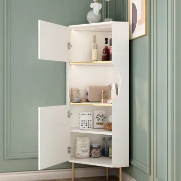 Living Room Triangle Cabinet With LED Corner Cabinet