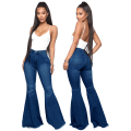 Women Bell Bottom Jeans con cintura alta