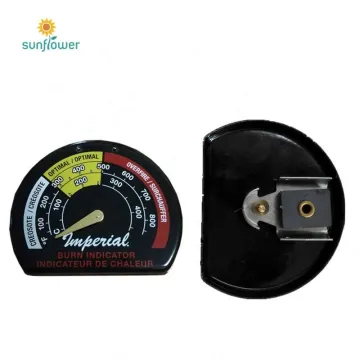 2 Blades Firewood Stove Eco Heat System with Integrated Fan and Fireplace Thermometer