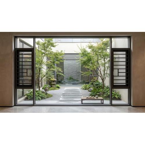 Janela de abertura externa termicamente quebrada com tela