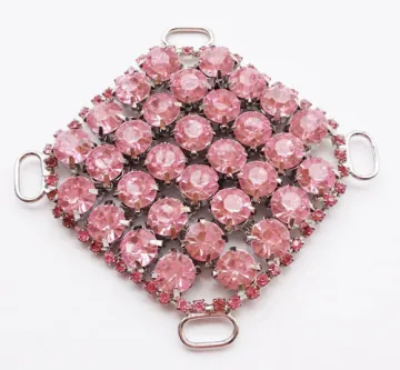 Rose Gem Stone Embellished Sandals; Jeweled Flat Sandals Trim