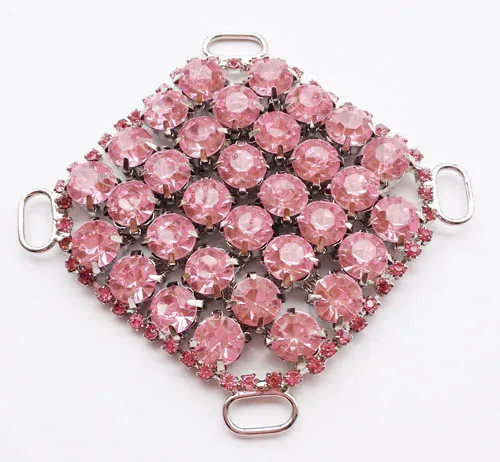 Rose Gem Stone Embellished Sandals; Jeweled Flat Sandals Trim