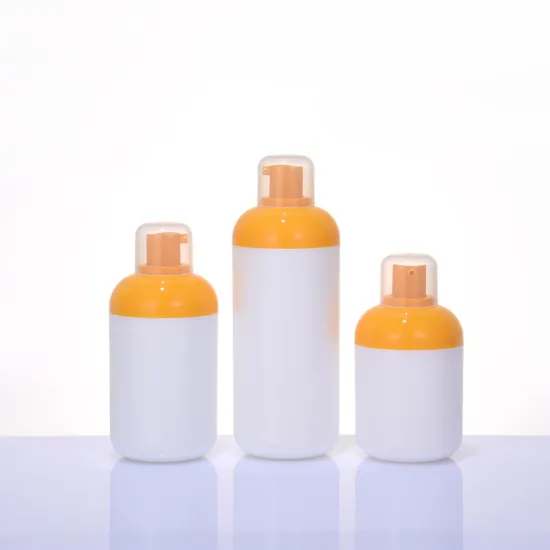 White and Yellow Plastic Conditioner Container for Skin Care Packaging