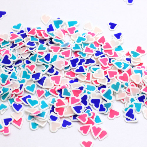 100g Valentine's Day Lovely Heart Slices Polymer Hot Clay Sprinkles for Phone Nail Art Decoration DIY Slim Filling Material