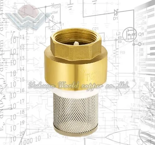 Mesh filter pre-assembly spring check valve