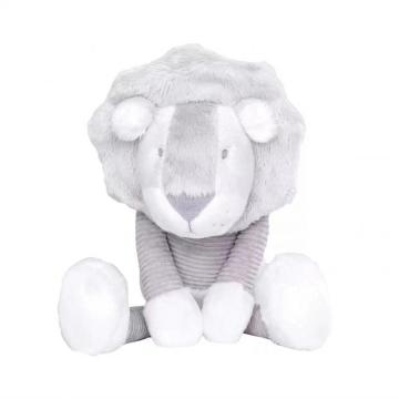 Sitting grey lion children sleeping plush toys