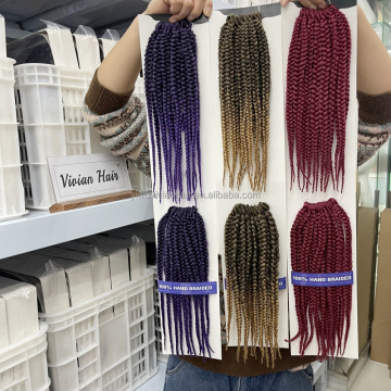 Viivian Hair Wholesale: 12 Inches 15 Strands 2X Box Braids Jumbo Crochet Hair Extensions and Senegalese Twists for Crochet Braiding