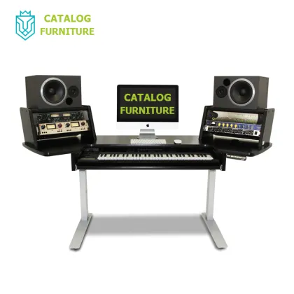 Computer desk desk one with drawer recording studio work desktop solid wood keyboard table guzheng table