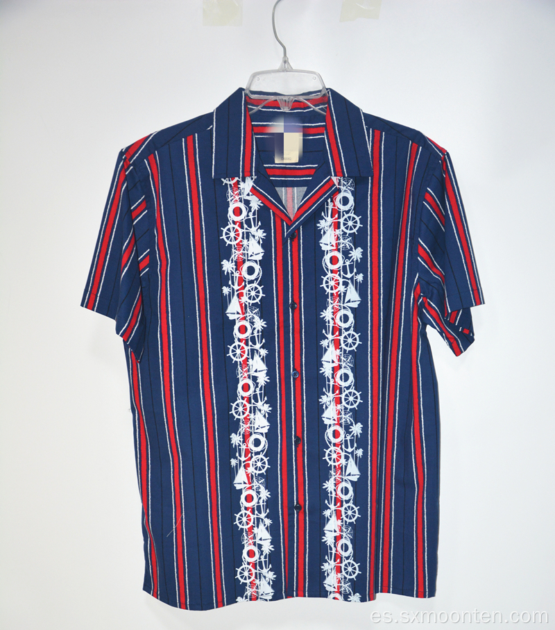 Camisa de manga corta casual de verano para hombre al por mayor