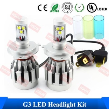 Hot selling IP65 6000k 12v 24v 3000LM high low beam high power auto car h4 led headlight