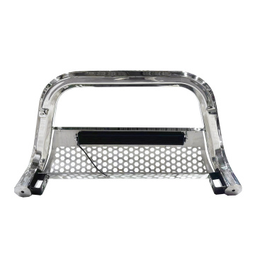 Octagon tube stainless steel front bumper with light